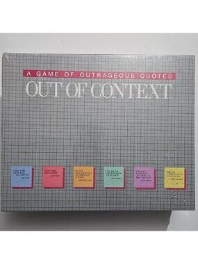 NEW SEALED Vintage 1985 Out of Context Board outrageous quotes Hersch & Co.